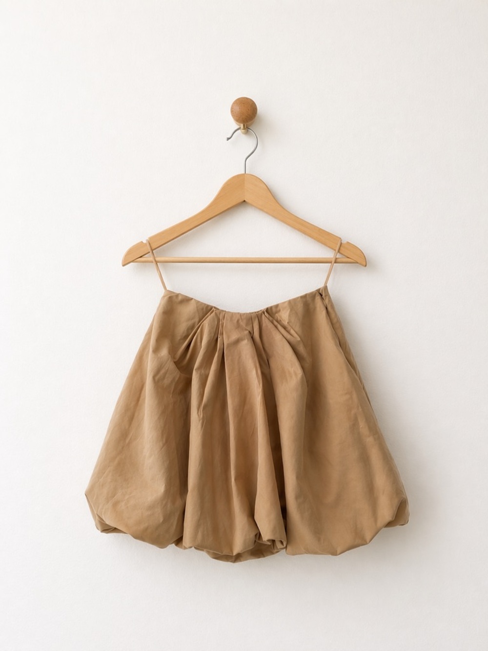 Zara Tan Bubble Skater Skirt